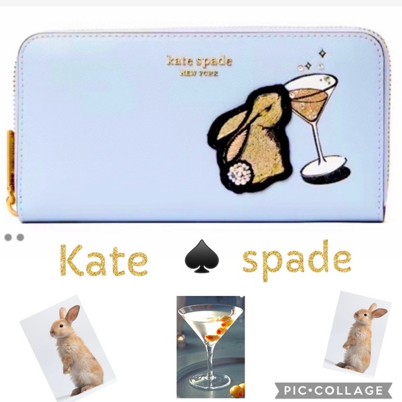 kate spade | Bags | Collector Item Kate Spade Bun Bun Bunny Zip Around ...